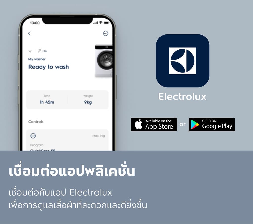 Electrolux รุ่น EWF1043R7WC เครื่องซักผ้าฝาหน้า 10 กก UltimateCare 700 สีขาว ซักถนอมผ้าด้วย UltraMix และ SensorWash ประหยัดพลังงานพร้อมกำจัดเชื้อโรคอย่างมีประสิทธิภาพ https://lnwchill.com