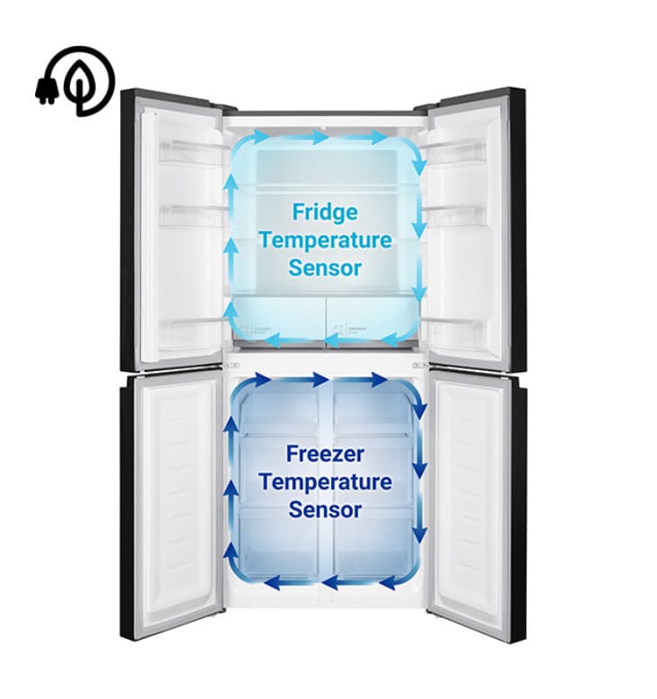 Hitachi รุ่น HR4N7522DSXTH ตู้เย็นมัลติดอร์ 16.5 คิว 466 ลิตร French Bottom Freezer คอมเพรสเซอร์อินเวอร์เตอร์ ประหยัดพลังงาน พร้อม Selectable Zone ปรับอุณหภูมิได้ตามใจ https://lnwchill.com
