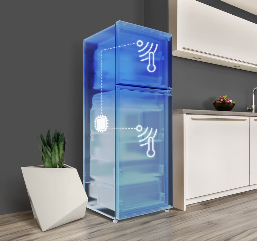 Hitachi HRTN6379SMIRTH ตู้เย็น 2 ประตู 12.2 คิว สีกระจก Grand Carbon Line ระบบ Dual Sense Surround Cooling ช่องแช่ Selectable Zone ปรับอุณหภูมิได้ ถนอมอาหารยาวนาน https://lnwchill.com