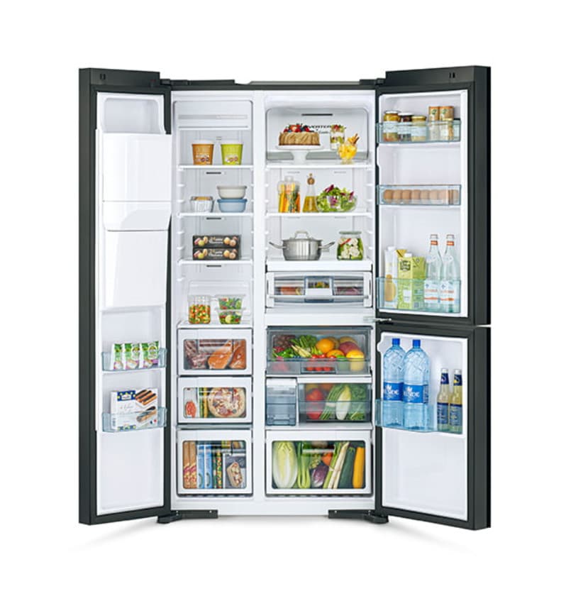 HITACHI รุ่น R-MX600GVTH1 ตู้เย็น Side By Side 20.1 คิว 569 ลิตร ระบบสุญญากาศและทำน้ำแข็งอัตโนมัติ https://lnwchill.com
