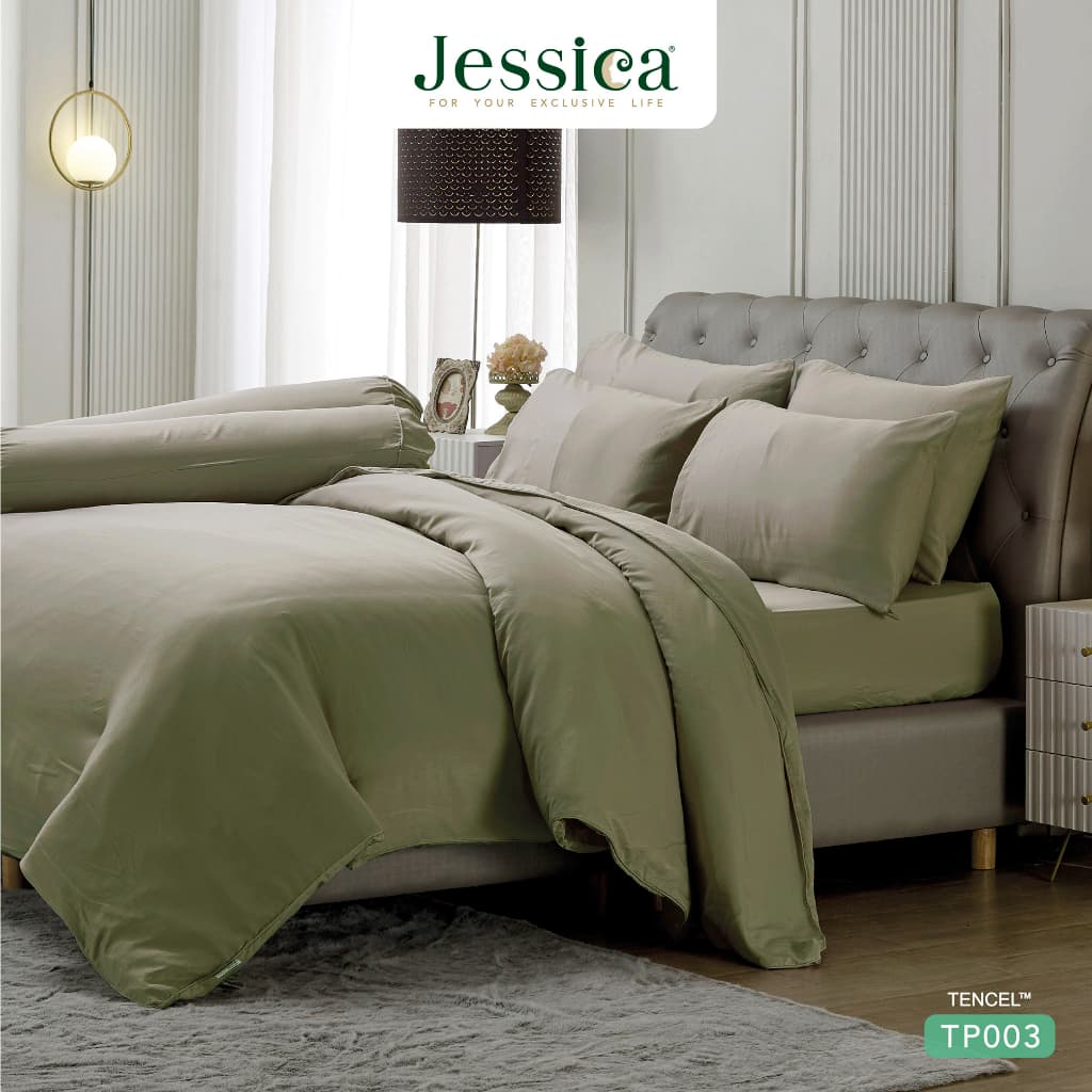Jessica รุ่น TP003 ชุดเครื่องนอน Tencel™ สีพื้น มอบสัมผัสนุ่มลื่นดุจแพรไหม ผลิตจากเส้นใยธรรมชาติที่เป็นมิตรต่อสิ่งแวดล้อม https://lnwchill.com