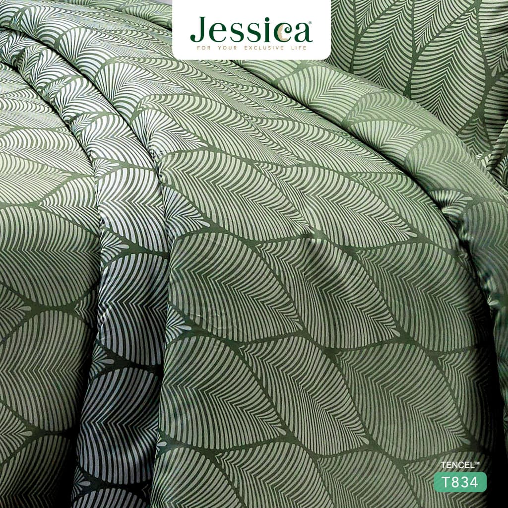 Jessica รุ่น T834 ชุดเครื่องนอน Tencel พิมพ์ลวดลายโดดเด่น ทอ 500 เส้นด้าย สัมผัสนุ่มลื่นดุจแพรไหม มอบประสบการณ์การพักผ่อนเหนือระดับด้วยเส้นใยธรรมชาติที่เป็นมิตรต่อสิ่งแวดล้อม ช่วย https://lnwchill.com