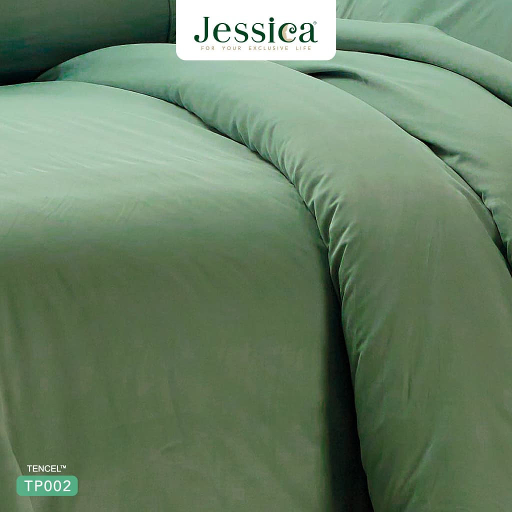 Jessica รุ่น Tencel TP002 ชุดเครื่องนอนสีพื้น ให้สัมผัสที่นุ่มลื่นดุจแพรไหม อ่อนโยนต่อผิว ระบายอากาศได้ดีเยี่ยม ชุดเครื่องนอน Jessica Tencel, ผ้าปูที่นอน Tencel 500 เส้นด้าย, ผ้าห่มนวม https://lnwchill.com