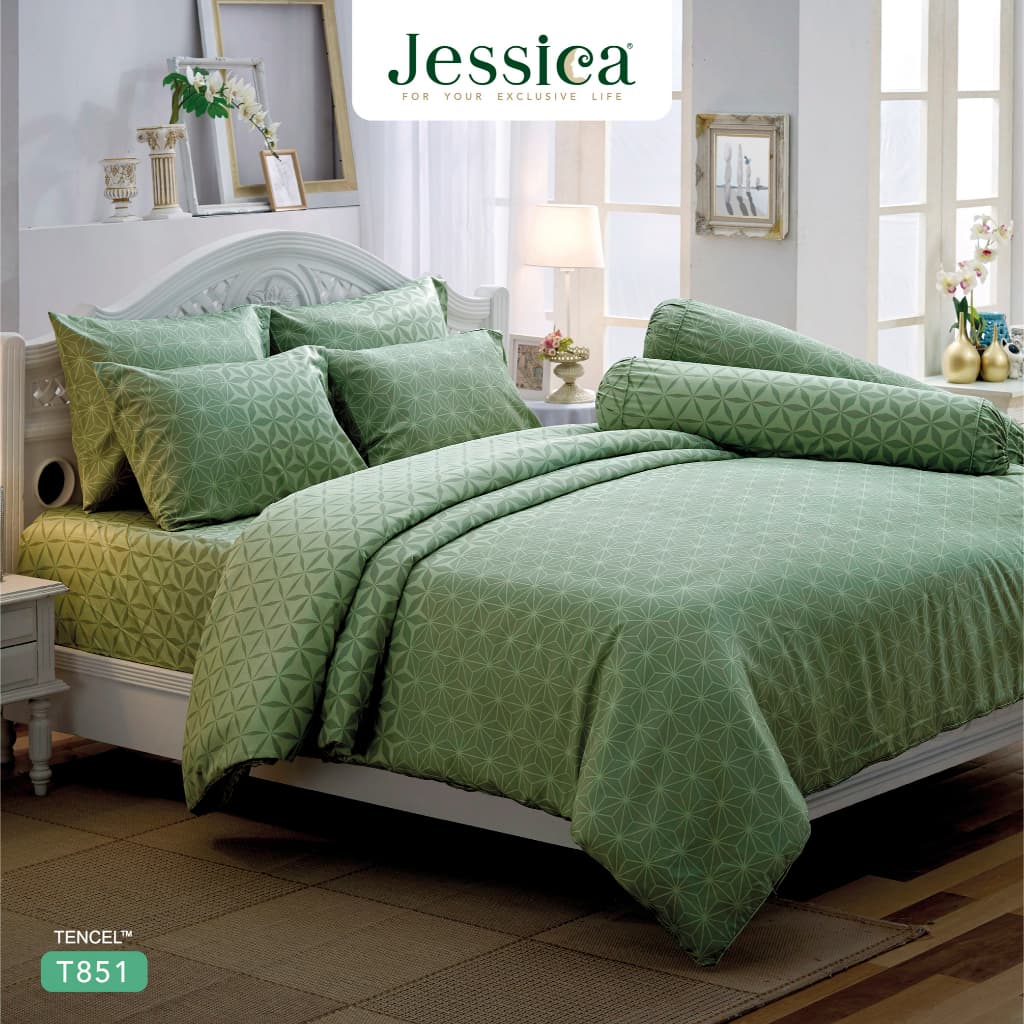 Jessica รุ่น T851 ชุดเครื่องนอน Tencel พิมพ์ลาย สัมผัสนุ่มลื่นดุจแพรไหม ระบายอากาศดีเยี่ยม ลดการสะสมของแบคทีเรีย https://lnwchill.com