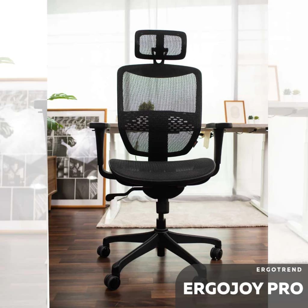 Ergotrend เก้าอี้เพื่อสุขภาพ เออร์โกเทรน รุ่น ERGO JOY PRO เก้าอี้สีดำ ระบายอากาศดีเยี่ยม นุ่มสบาย ตามหลักสรีระศาสตร์ Ergonomic เก้าอี้พนักพิงสูง ลดอาการปวดเมื่อย เกรดคุณภาพ https://lnwchill.com