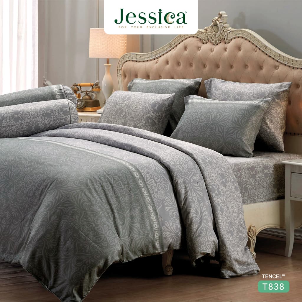 Jessica รุ่น T838 ชุดเครื่องนอน Tencel™ พิมพ์ลายโดดเด่น มอบสัมผัสนุ่มลื่นดุจแพรไหม ระบายอากาศดีเยี่ยมและอ่อนโยนต่อผิว https://lnwchill.com