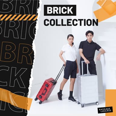 BAGGAGE LUGGAGE รุ่น BRICK กระเป๋าเดินทางอลูมิเนียม High-Grade แท้ทั้งใบ ดีไซน์ลายอิฐพรีเมียม รับประกันนาน 3 ปี ตอบโจทย์ทุกการเดินทางอย่างมีระดับ