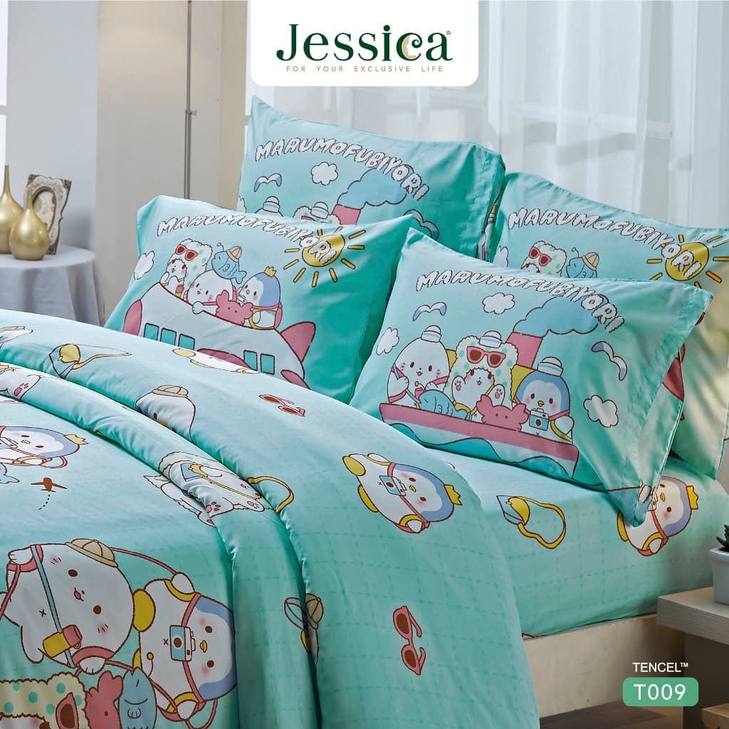 Jessica รุ่น Tencel T009 ชุดเครื่องนอนลายลิขสิทธิ์แท้ Sanrio Marumofubiyori Moppu เนื้อผ้าเทนเซล 500 เส้นด้าย มอบสัมผัสนุ่มลื่น เย็นสบาย ป้องกันแบคทีเรีย เพื่อการนอนหลับที่มีคุณภาพ https://lnwchill.com