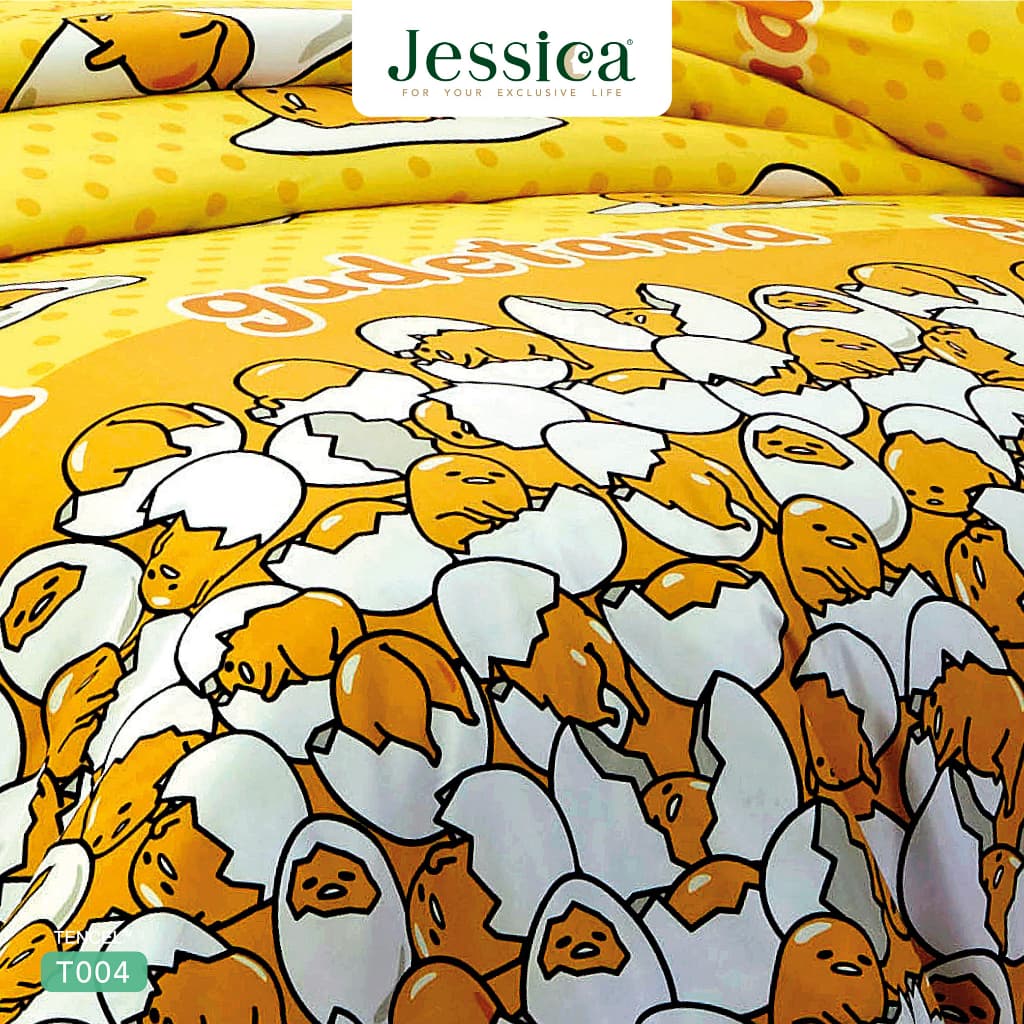 Jessica รุ่น Tencel T004 ชุดเครื่องนอนลายลิขสิทธิ์แท้ Sanrio Gudetama ผลิตจากเส้นใย Tencel™ มอบสัมผัสนุ่มลื่นดุจแพรไหม ระบายอากาศดีเยี่ยม และช่วยลดการสะสมของแบคทีเรีย https://lnwchill.com