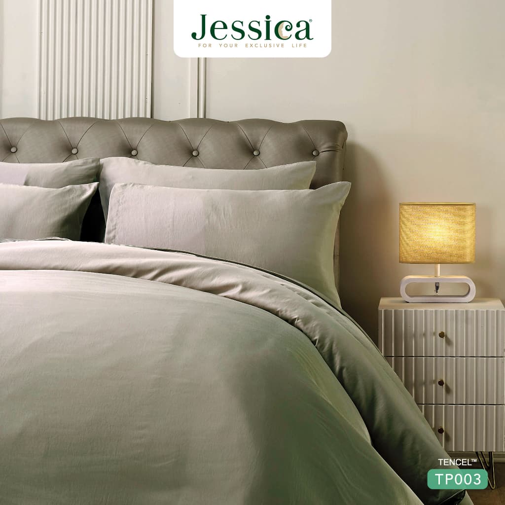 Jessica รุ่น TP003 ชุดเครื่องนอน Tencel™ สีพื้น มอบสัมผัสนุ่มลื่นดุจแพรไหม ผลิตจากเส้นใยธรรมชาติที่เป็นมิตรต่อสิ่งแวดล้อม https://lnwchill.com