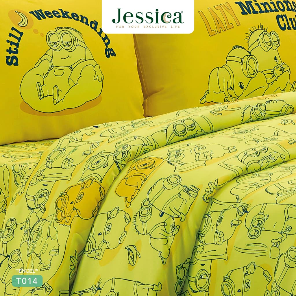 Jessica รุ่น Tencel T014 ชุดเครื่องนอน Minions ลิขสิทธิ์แท้ เนื้อผ้านุ่มลื่น ระบายอากาศดีเยี่ยม เหมาะสำหรับผิวแพ้ง่าย https://lnwchill.com
