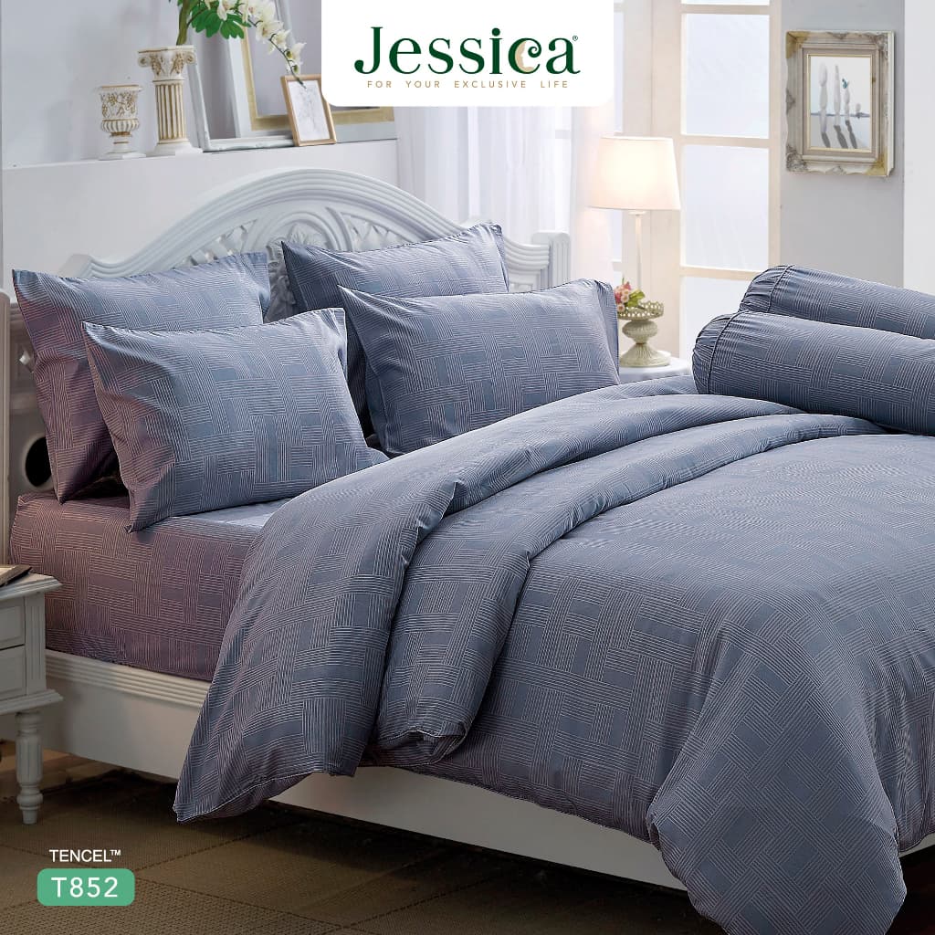 Jessica รุ่น T852 ชุดเครื่องนอน Tencel พิมพ์ลาย สัมผัสนุ่มลื่นดุจแพรไหม ระบายอากาศดีเยี่ยม ชุดเครื่องนอนเจสสิก้า ที่สุดแห่งความนุ่มสบายด้วยเส้นใย Tencel จากธรรมชาติ พร้อมลวดลายโดดเด่น https://lnwchill.com