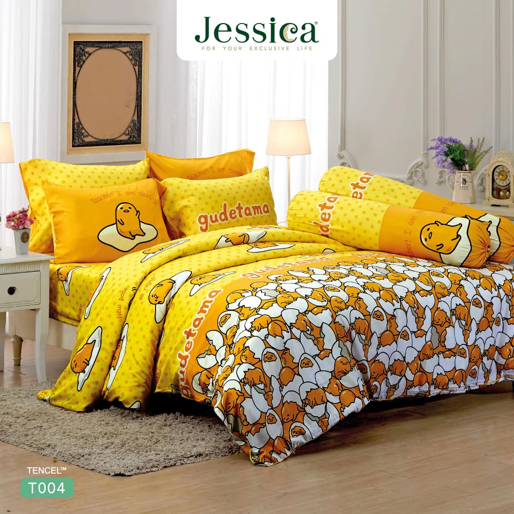 Jessica รุ่น Tencel T004 ชุดเครื่องนอนลายลิขสิทธิ์แท้ Sanrio Gudetama ผลิตจากเส้นใย Tencel™ มอบสัมผัสนุ่มลื่นดุจแพรไหม ระบายอากาศดีเยี่ยม และช่วยลดการสะสมของแบคทีเรีย https://lnwchill.com