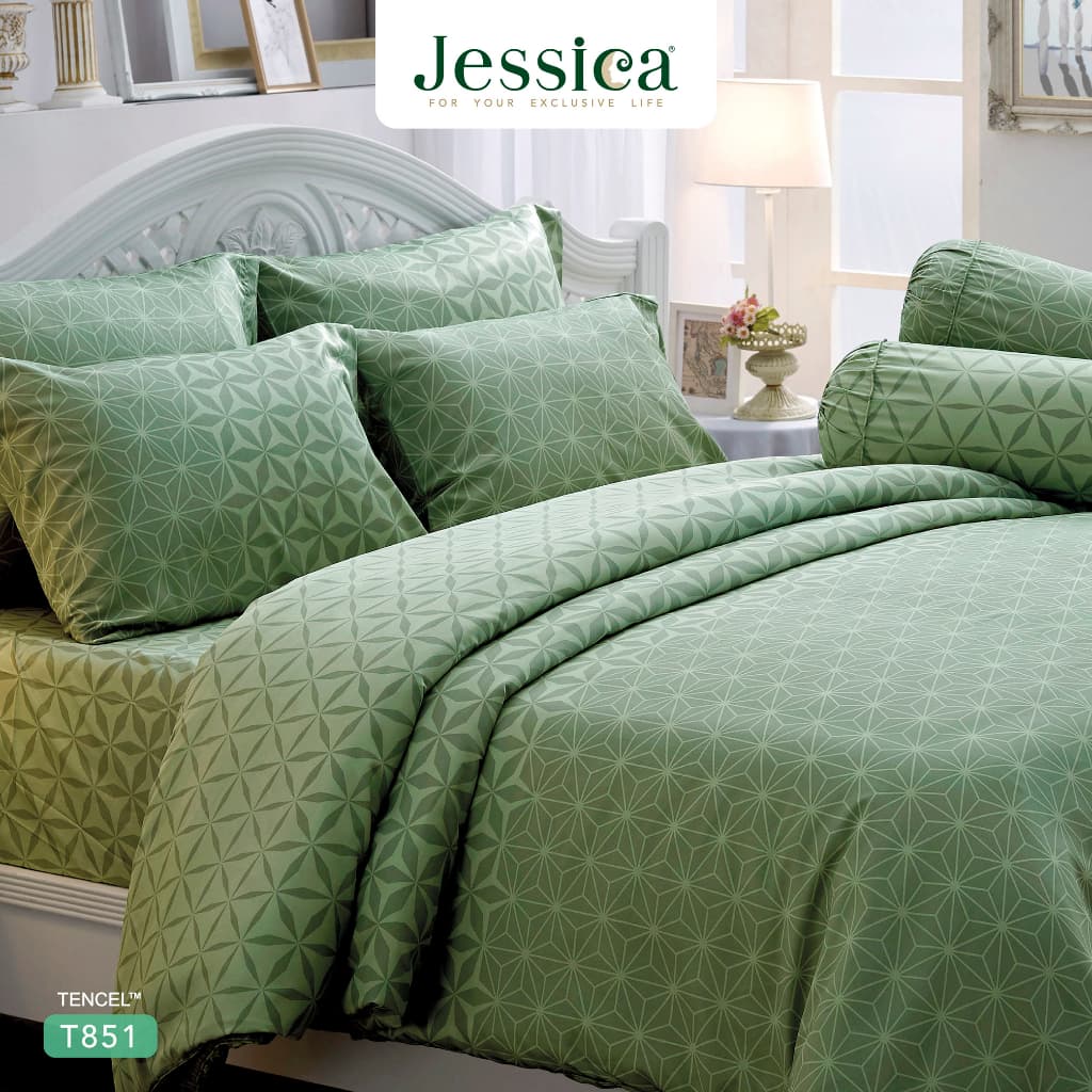 Jessica รุ่น T851 ชุดเครื่องนอน Tencel พิมพ์ลาย สัมผัสนุ่มลื่นดุจแพรไหม ระบายอากาศดีเยี่ยม ลดการสะสมของแบคทีเรีย https://lnwchill.com
