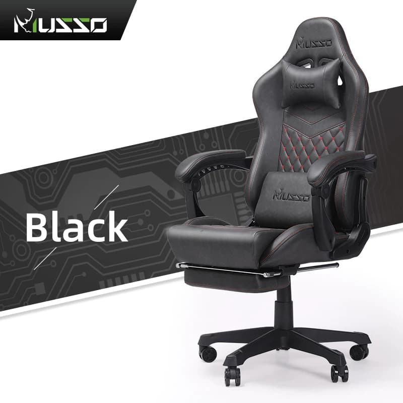 MUSSO รุ่น Shark Series เก้าอี้สีดำ สีแดง สีน้ำตาล สีเทา เก้าอี้คอมพิวเตอร์ เก้าอี้สำนักงานตามหลักสรีรศาสตร์ ลดอาการปวดเมื่อย ปรับความสูงได้ หมุนได้ ขนาดใหญ่พร้อมที่วางเท้า https://lnwchill.com