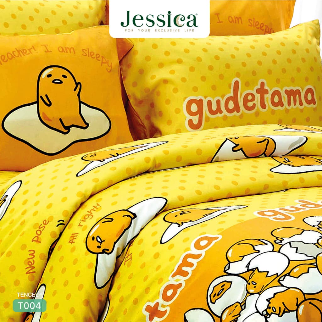 Jessica รุ่น Tencel T004 ชุดเครื่องนอนลายลิขสิทธิ์แท้ Sanrio Gudetama ผลิตจากเส้นใย Tencel™ มอบสัมผัสนุ่มลื่นดุจแพรไหม ระบายอากาศดีเยี่ยม และช่วยลดการสะสมของแบคทีเรีย https://lnwchill.com
