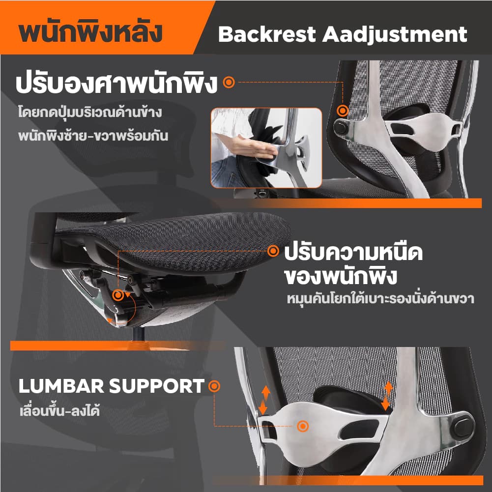 Ergotrend เก้าอี้เพื่อสุขภาพเออร์โกเทรน รุ่น Oster สีดำ เก้าอี้สีดำ ระบายอากาศดีเยี่ยม นุ่มสบาย ตามหลักสรีระศาสตร์ Ergonomic รองรับน้ำหนักได้สูงสุด 150 กก. ลดอาการปวดเมื่อย เกรดพรีเมี่ยม https://lnwchill.com