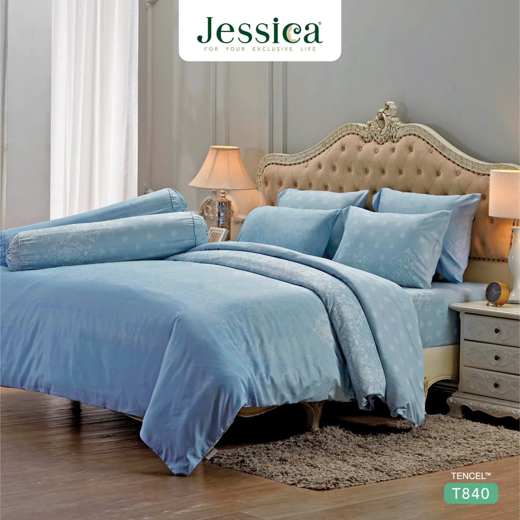 Jessica รุ่น Tencel T840 ชุดเครื่องนอน Tencel™ Lyocell พิมพ์ลายเด่น 500 เส้นด้าย ให้สัมผัสที่นุ่มลื่นดุจแพรไหม ระบายอากาศดีเยี่ยม https://lnwchill.com