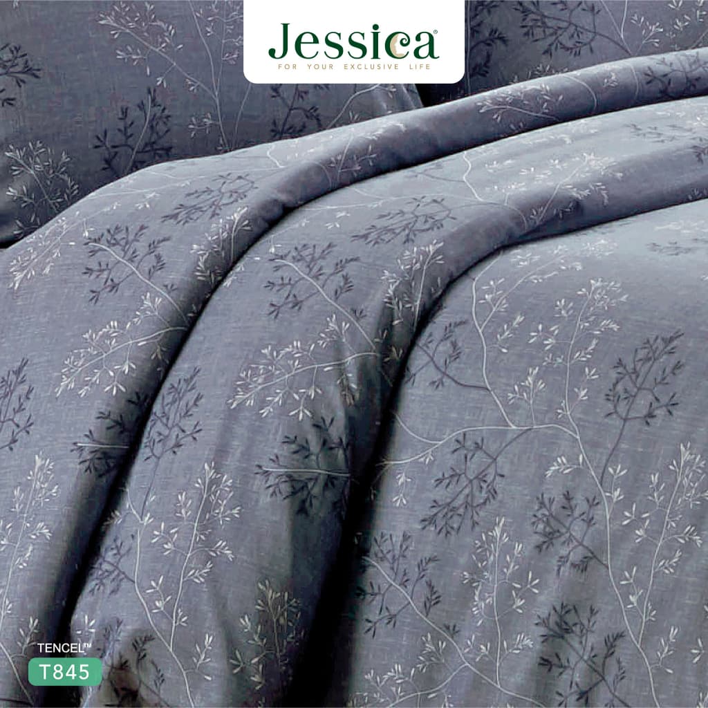 Jessica รุ่น Tencel T845 ชุดเครื่องนอน Tencel™ Lyocell พิมพ์ลวดลายโดดเด่น ให้สัมผัสที่นุ่มลื่นดุจแพรไหม ระบายอากาศได้ดีเยี่ยม และเป็นมิตรต่อสิ่งแวดล้อม https://lnwchill.com