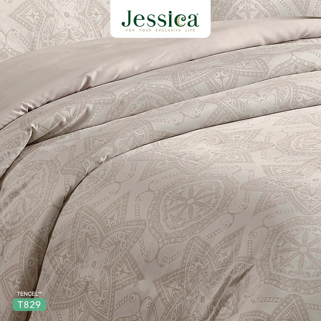 Jessica รุ่น T829 ชุดเครื่องนอน Tencel พิมพ์ลายโดดเด่น เนื้อผ้านุ่มลื่นดุจแพรไหม ระบายอากาศดีเยี่ยม ยับยั้งแบคทีเรีย เหมาะสำหรับผิวแพ้ง่าย https://lnwchill.com