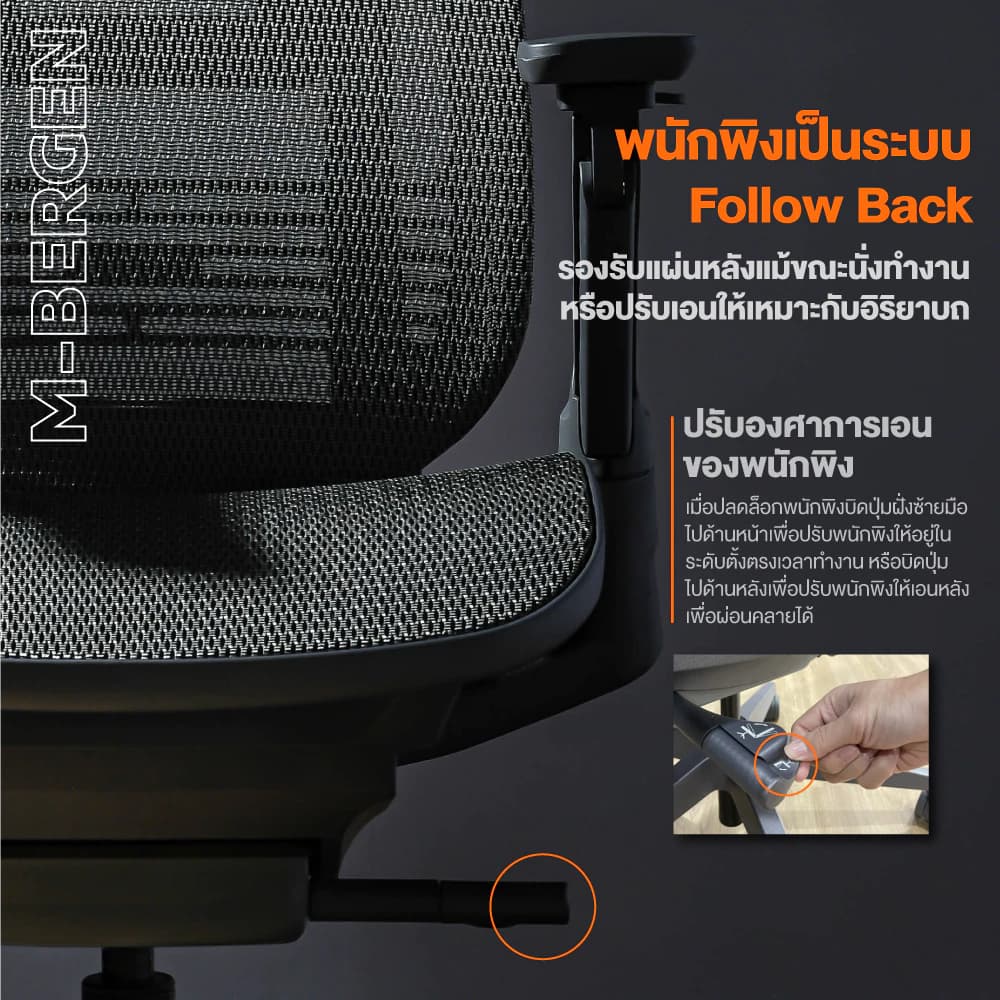 Ergotrend เก้าอี้เพื่อสุขภาพเออร์โกเทรน รุ่น M-Bergen เก้าอี้สีดำ เก้าอี้ทำงานเพื่อสุขภาพ นุ่มสบาย ตามหลักสรีระศาสตร์ ระบายอากาศดีเยี่ยม เก้าอี้เบาะ นุ่ม เกรดพรีเมี่ยม https://lnwchill.com