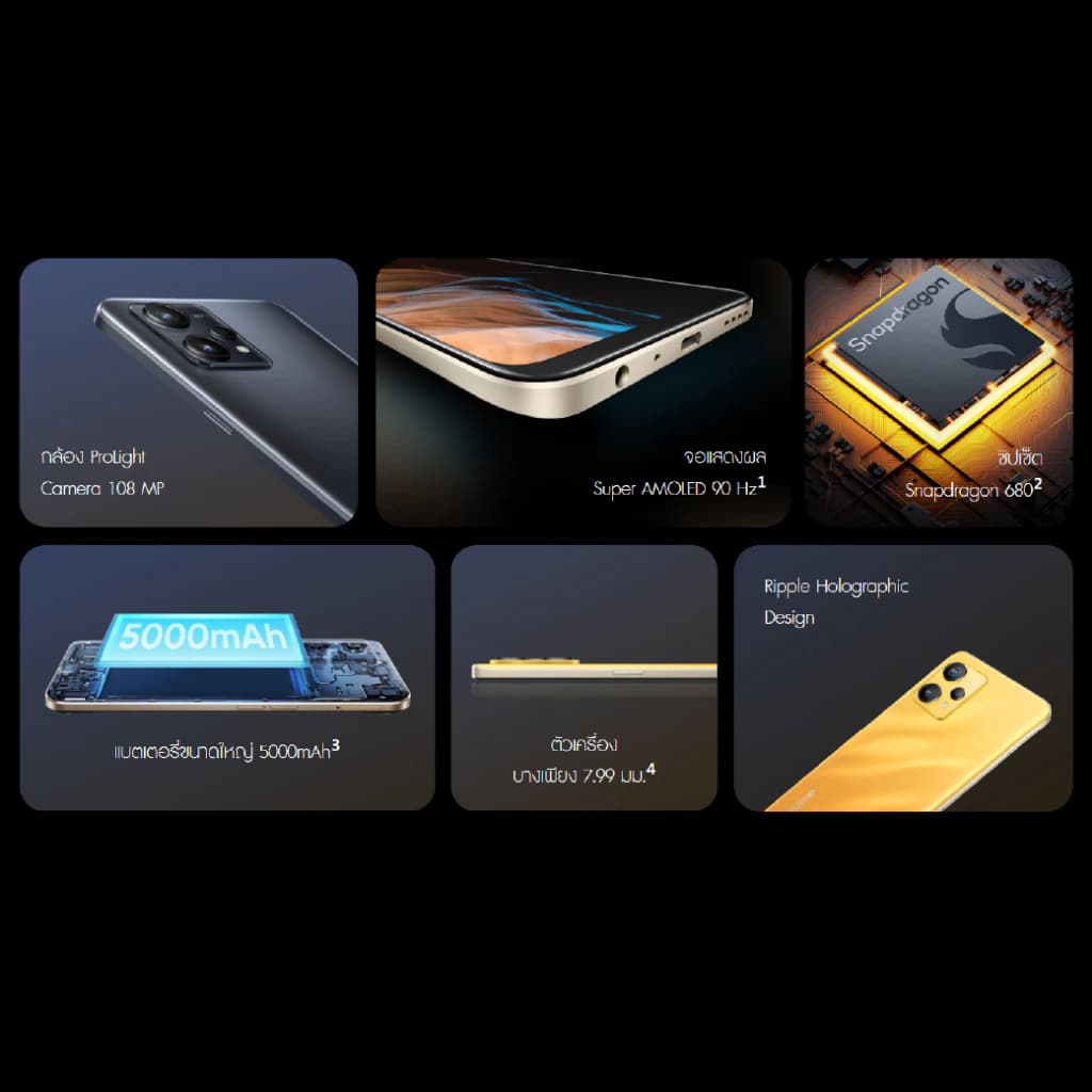 Realme [Online exclusive] 9 4G (6+128GB) Battery 5000 mAh | Snapdragon 680 4G Battery 5,000 mAh รับประกัน1ปี https://lnwchill.com