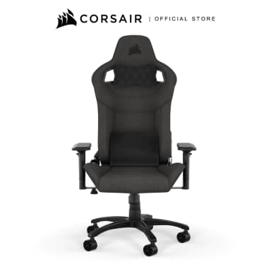CORSAIR Chair รุ่น T3 RUSH Gaming Chair E-Sport เก้าอี้สีดำ เก้าอี้เกมมิ่งเพื่อสุขภาพ นุ่มสบาย ตามหลักสรีระศาสตร์ เก้าอี้เบาะ นุ่ม ลดอาการปวดเมื่อย เก้าอี้พนักพิงสูง เกรดพรีเมี่ยม — Charcoal