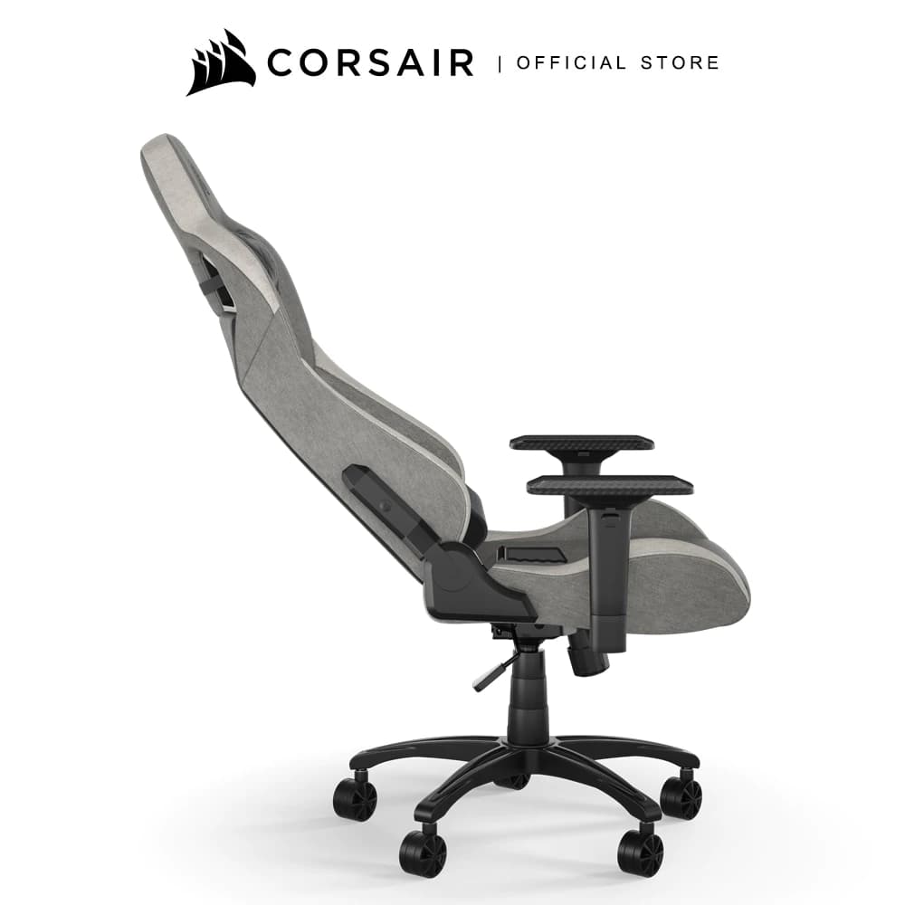 CORSAIR Chair รุ่น T3 RUSH Gaming Chair E-Sport เก้าอี้สีเทา เก้าอี้เกมมิ่งเพื่อสุขภาพ นุ่มสบาย ตามหลักสรีระศาสตร์ เก้าอี้พนักพิงสูง ลดอาการปวดเมื่อย เกรดพรีเมี่ยม — Gray/White https://lnwchill.com