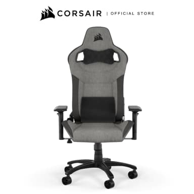 CORSAIR Chair รุ่น T3 RUSH Gaming Chair เก้าอี้สีเทา เก้าอี้เกมมิ่งเพื่อสุขภาพ E-Sport ลดอาการปวดเมื่อย เก้าอี้เบาะ นุ่ม เก้าอี้พนักพิงสูง เกรดพรีเมี่ยม— Gray/Charcoal