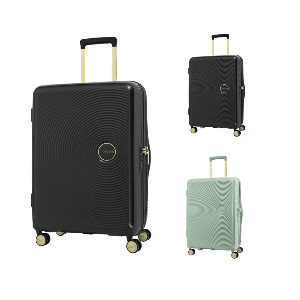 AMERICAN TOURISTER รุ่น CURIO SPINNER 69/25 EXP TSA กระเป๋าเดินทางล้อลาก 25 นิ้ว ล้อทอง วัสดุ HS Polypropylene ทนทานพร้อมฟังก์ชันขยายความจุ https://lnwchill.com