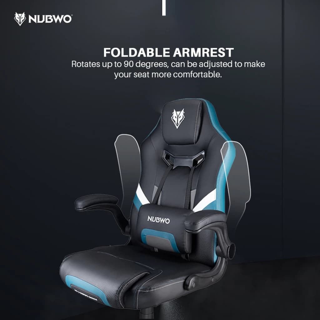NUBWO Gaming Chair E-Sport เก้าอี้เกมมิ่ง เก้าอี้สีกรมท่า สีน้ำเงินเข้ม สีชมพู สีเขียวหัวเป็ด นุ่มสบาย ตามหลักสรีระศาสตร์ ขาไนลอนสามารถพับที่วางแขนขึ้นได้ เก้าอี้พนักพิงต่ำ รุ่น NBCH-030 https://lnwchill.com