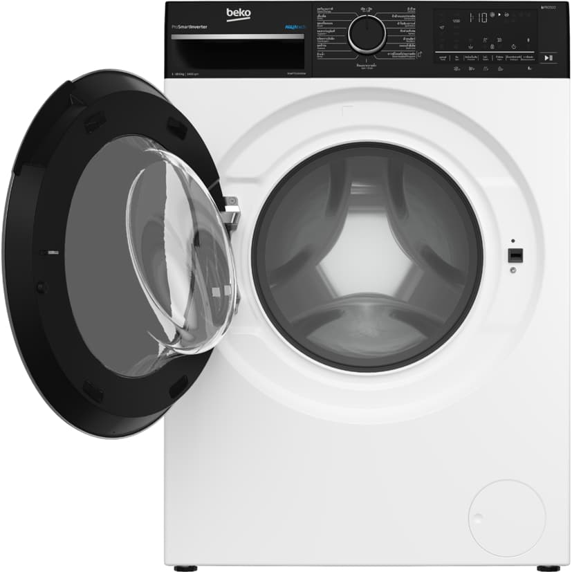 Beko รุ่น B5WFT5105485W เครื่องซักผ้าฝาหน้า 10.5 กก เทคโนโลยี Aquatech ซักเร็วถนอมผ้า รอบปั่น 1400 รอบ มอเตอร์อินเวอร์เตอร์ประหยัดไฟเบอร์ 5 ระดับ 3 ดาว https://lnwchill.com