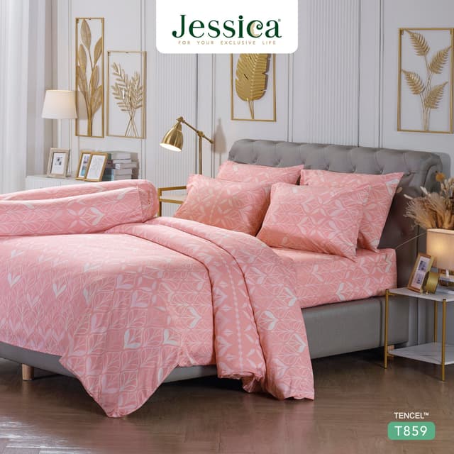 Jessica รุ่น T859 ชุดเครื่องนอน Tencel™ พิมพ์ลวดลายโดดเด่น ให้สัมผัสที่นุ่มลื่นดุจแพรไหม อ่อนโยนต่อผิวและระบายอากาศได้ดีเยี่ยม