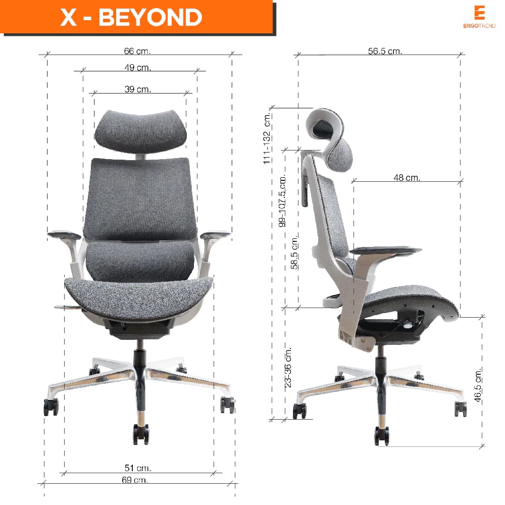 Ergotrend เก้าอี้เพื่อสุขภาพเออร์โกเทรน รุ่น X-Beyond เก้าอี้สีดำ ระบายอากาศดีเยี่ยม นุ่มสบาย ตามหลักสรีระศาสตร์ Ergonomic เก้าอี้พนักพิงสูง ลดอาการปวดเมื่อย เกรดคุณภาพ https://lnwchill.com