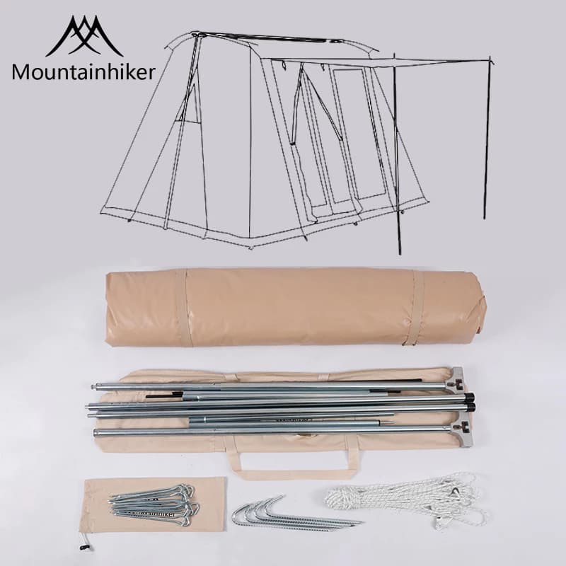 Mountainhiker เต็นท์ผ้าใบ ผ้าฝ้า ขนาดใหญ่ พับได้ สนาม เดินป่า กันน้ำ3000mm ขนาดใหญ่ 10x10 ฟุต (6 คน) ขนาดกลาง 8x10 ฟุต (5 คน) https://lnwchill.com