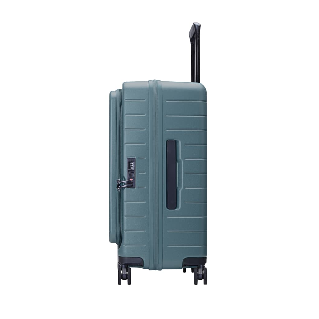 Caggioni รุ่น N20022 Espace กระเป๋าเดินทาง PC 100% สีฟ้า ดีไซน์เปิดหน้าสะดวก พร้อมช่องใส่โน้ตบุ๊กและระบบล็อก TSA เพื่อการเดินทางที่คล่องตัวและปลอดภัย https://lnwchill.com