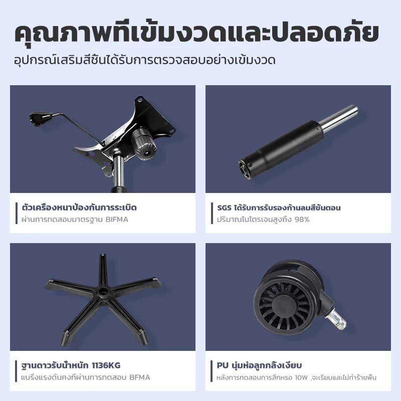 KUCA เก้าอี้ทํางาน  Ergonomic เก้าอี้เกมมิ่งเพื่อสุขภาพ Gaming Chair ราคาประหยัด เนื้อผ้าลินิน เทคโนโลยีใหม่ผ้าระบายอากาศ ปรับเอียงและสูงได้ [รับประกัน 5 ปี] https://lnwchill.com