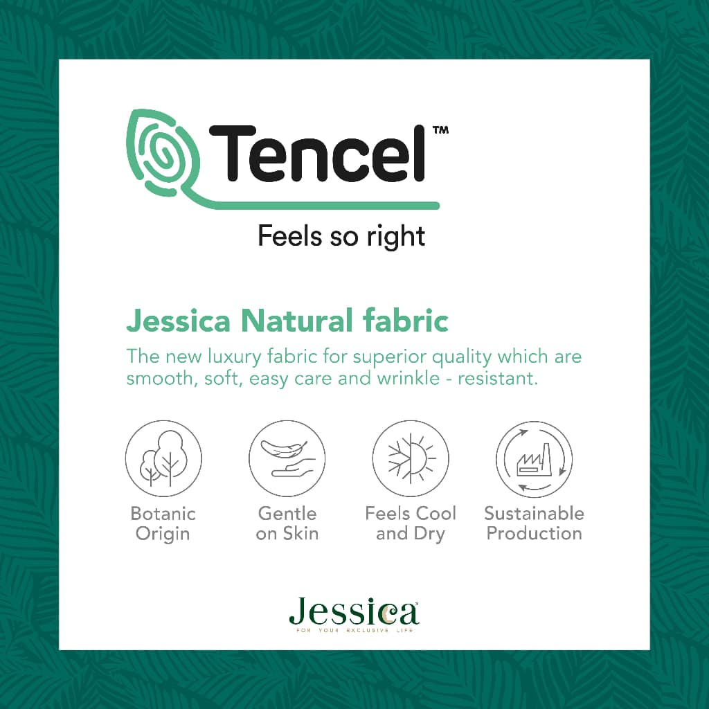 Jessica รุ่น T856 ชุดเครื่องนอน Tencel พิมพ์ลวดลายโดดเด่น สัมผัสนุ่มลื่นดุจแพรไหม ระบายอากาศได้ดีเยี่ยม และเป็นมิตรต่อสิ่งแวดล้อม https://lnwchill.com
