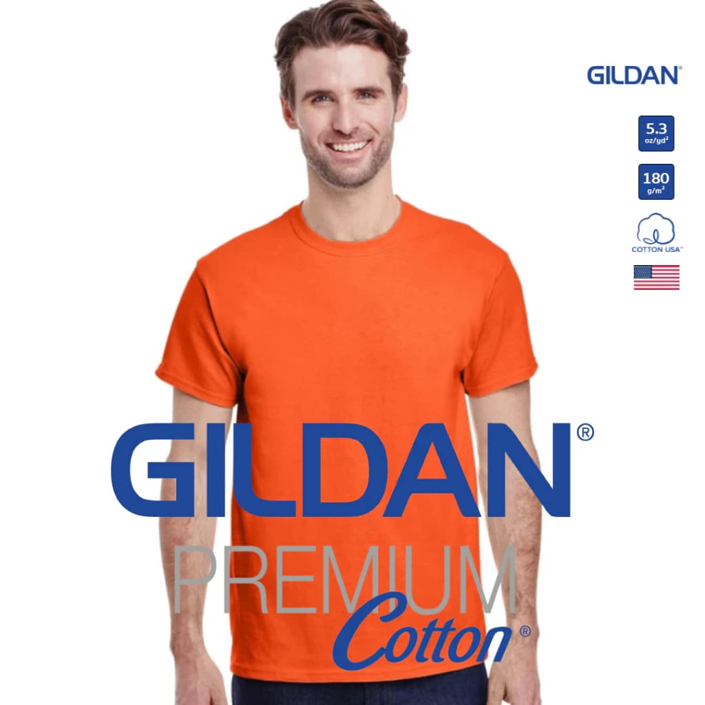 GILDAN® พรีเมี่ยม เสื้อยืดแขนสั้น - ส้ม 37C https://lnwchill.com