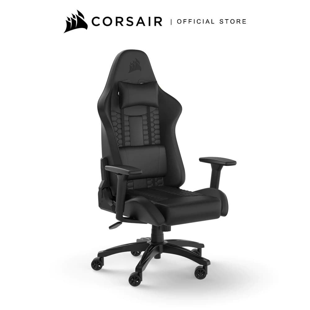 CORSAIR Chair รุ่น TC100 RELAXED Gaming Chair เก้าอี้เกมมิ่งเพื่อสุขภาพ นุ่มสบาย ตามหลักสรีระศาสตร์ E-Sport- Leatherette Black/Black เก้าอี้สีดำ เกรดพรีเมี่ยม https://lnwchill.com