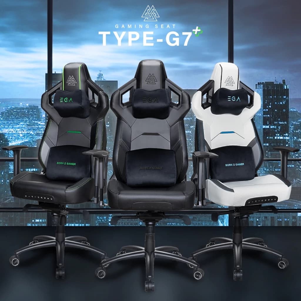 EGA เก้าอี้เกมมิ่ง เก้าอี้ทำงาน สไตล์ Ergonomic เก้าอี้เกมมิ่งเพื่อสุขภาพ เก้าอี้ไซส์ใหญ่พิเศษ รุ่น TYPE G7 + มี 3 สี เก้าอี้สีดำ เก้าอี้สีขาว รองรับน้ำหนักได้ถึง 180 กก. https://lnwchill.com