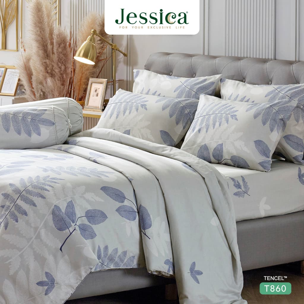 Jessica รุ่น T860 ชุดเครื่องนอน Tencel พิมพ์ลาย สัมผัสนุ่มลื่นดุจแพรไหม ระบายอากาศดีเยี่ยมและลดการสะสมของแบคทีเรีย https://lnwchill.com