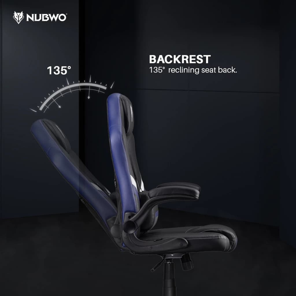 NUBWO Gaming Chair E-Sport เก้าอี้เกมมิ่ง เก้าอี้สีกรมท่า สีน้ำเงินเข้ม สีชมพู สีเขียวหัวเป็ด นุ่มสบาย ตามหลักสรีระศาสตร์ ขาไนลอนสามารถพับที่วางแขนขึ้นได้ เก้าอี้พนักพิงต่ำ รุ่น NBCH-030 https://lnwchill.com