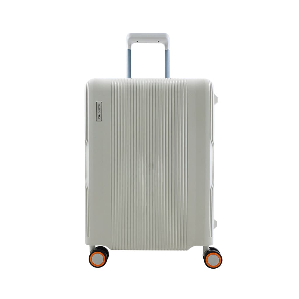 CAGGIONI รุ่น C22011 กระเป๋าเดินทางแบบโครง วัสดุ PP แข็งแรงทนทาน สีควันบุหรี่ ล้อคู่ 360° พร้อม TSA Lock เพื่อความปลอดภัยทุกการเดินทาง https://lnwchill.com