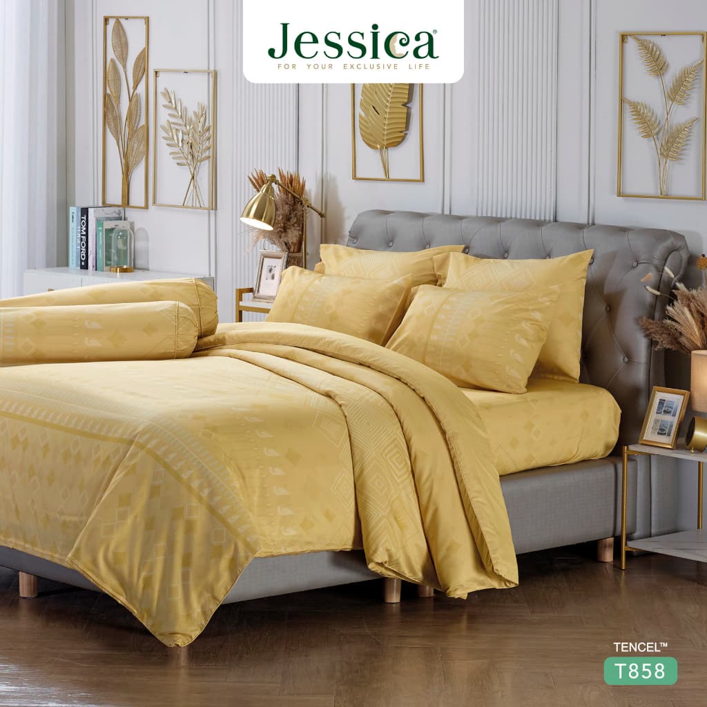 Jessica รุ่น T858 ชุดเครื่องนอน Tencel พิมพ์ลาย สัมผัสนุ่มลื่นดุจแพรไหม ระบายอากาศดีเยี่ยม ลดการสะสมของแบคทีเรีย https://lnwchill.com