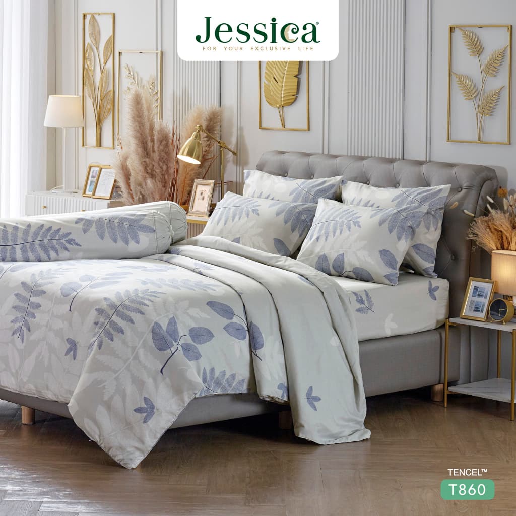 Jessica รุ่น T860 ชุดเครื่องนอน Tencel พิมพ์ลาย สัมผัสนุ่มลื่นดุจแพรไหม ระบายอากาศดีเยี่ยมและลดการสะสมของแบคทีเรีย https://lnwchill.com