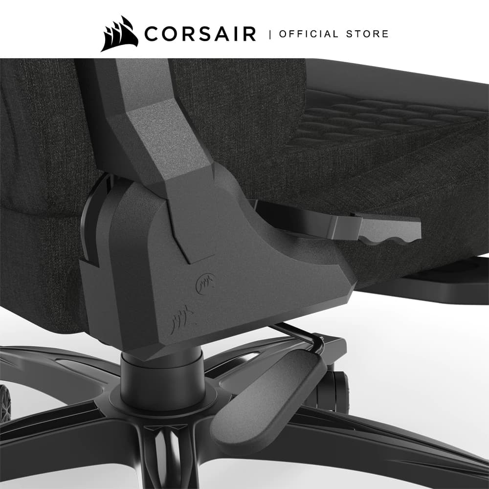 CORSAIR Chair รุ่น TC100 RELAXED Gaming Chair E-Sport เก้าอี้สีดำ เก้าอี้เกมมิ่งเพื่อสุขภาพ นุ่มสบาย ตามหลักสรีระศาสตร์ เก้าอี้เบาะ นุ่ม เกรดพรีเมี่ยม - Fabric Black/Black https://lnwchill.com