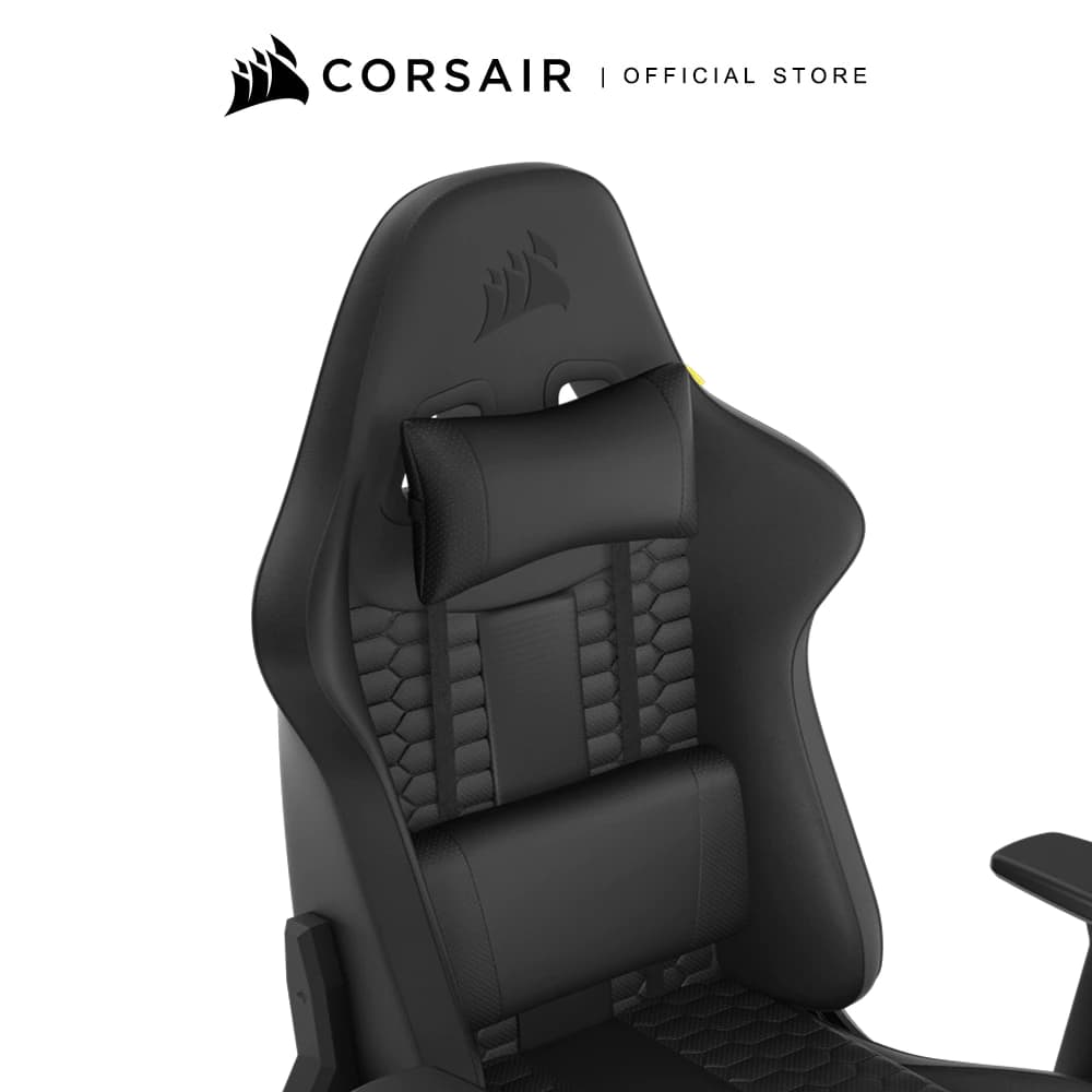 CORSAIR Chair รุ่น TC100 RELAXED Gaming Chair เก้าอี้เกมมิ่งเพื่อสุขภาพ นุ่มสบาย ตามหลักสรีระศาสตร์ E-Sport- Leatherette Black/Black เก้าอี้สีดำ เกรดพรีเมี่ยม https://lnwchill.com