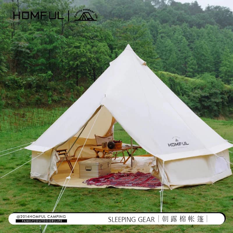 Homful Bell Yart Tent เต็นท์กระโจม ผ้าTC Cotton (มีราคาส่ง) รับประกัน1ปี มีให้เลือก 3 ขนาด https://lnwchill.com