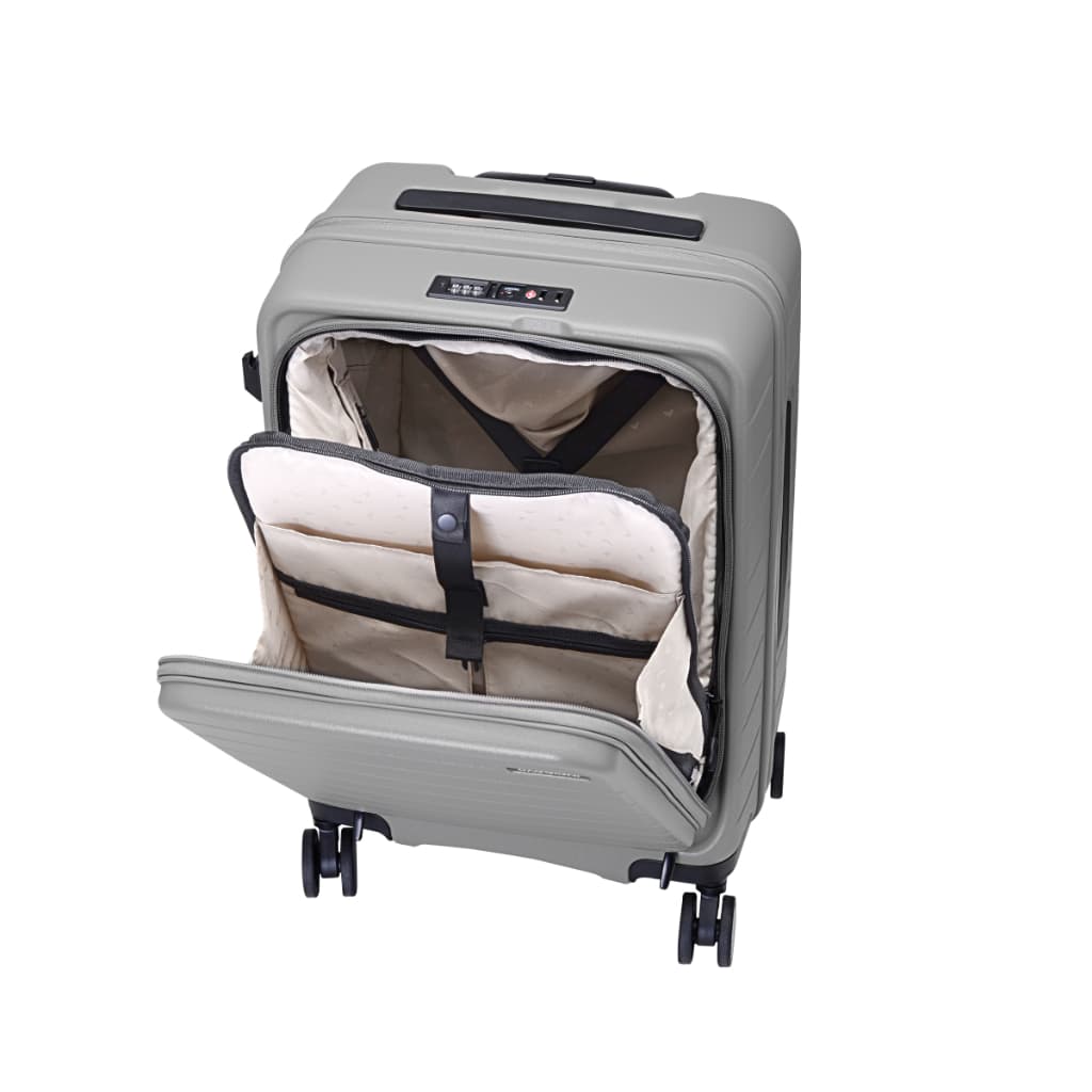 Caggioni รุ่น N20022 กระเป๋าเดินทาง PC 100% สีเทา ดีไซน์เปิดฝาหน้าสุดสะดวก ประหยัดพื้นที่ใช้สอย หยิบสัมภาระง่ายดาย ตอบโจทย์ทุกการเดินทางของคุณ https://lnwchill.com